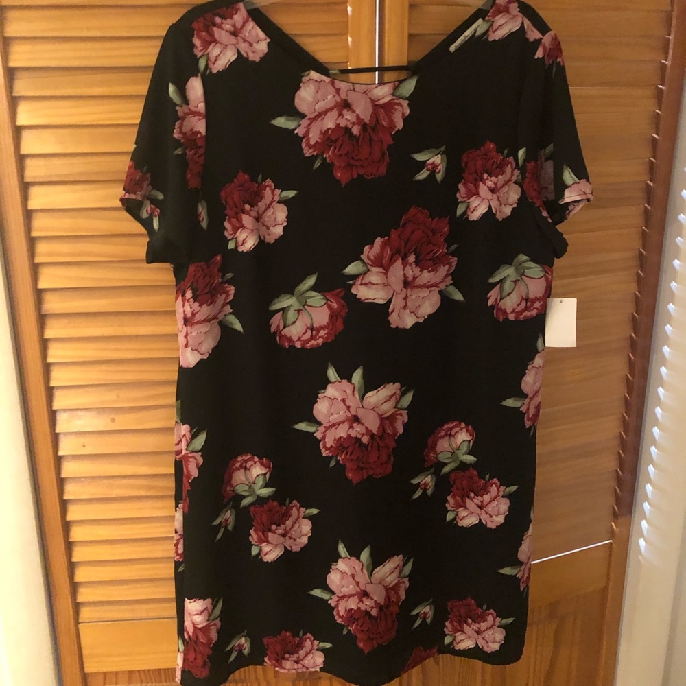Black floral dress